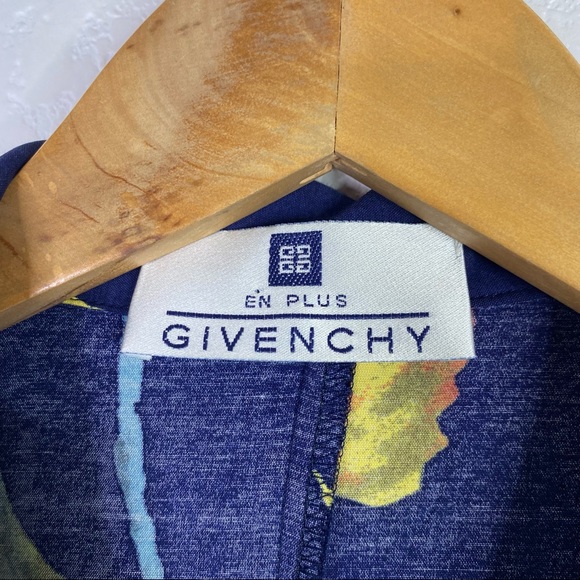 Vintage Givenchy En Plus Floral Button Front Midi Shirt Dress - Picture 4 of 8